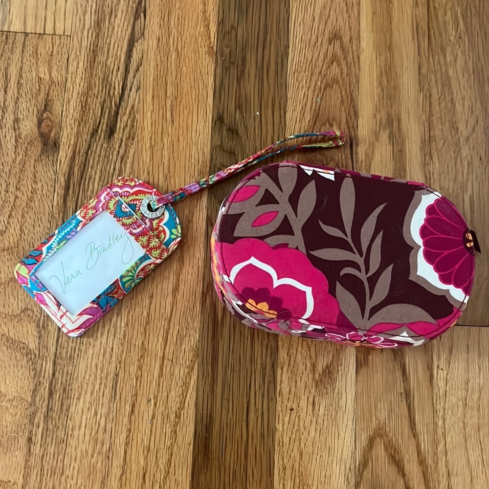 Vera Bradley Travel Jewelry Organizer and Luggage Tag Vacation Floral Carnaby